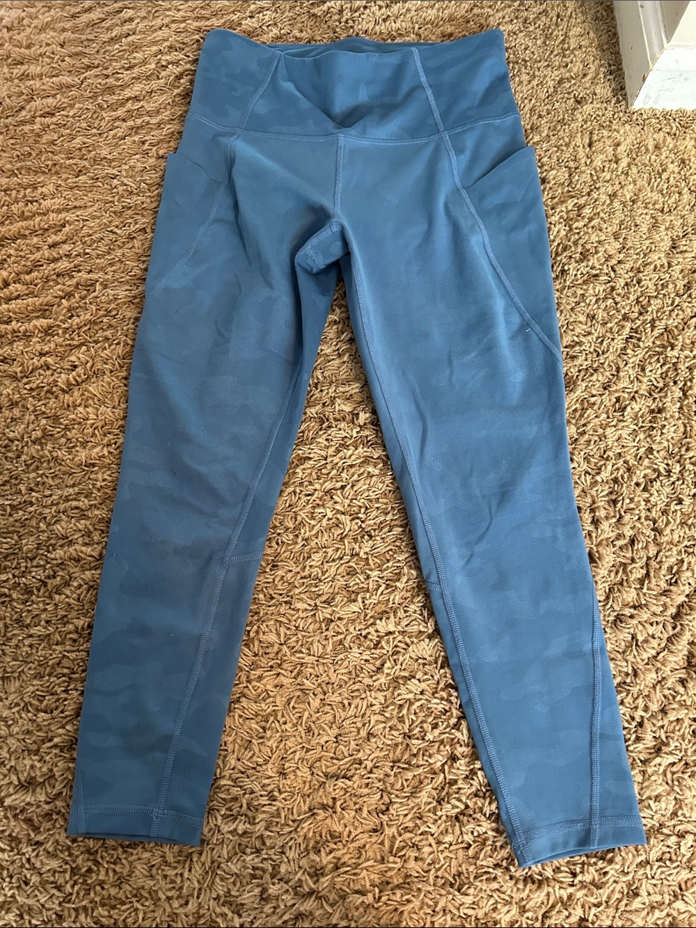 Xersion 7/8 ankle legging high rise medium blue camo